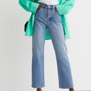 PLUS Straight High Ankle Jeans (H&M)